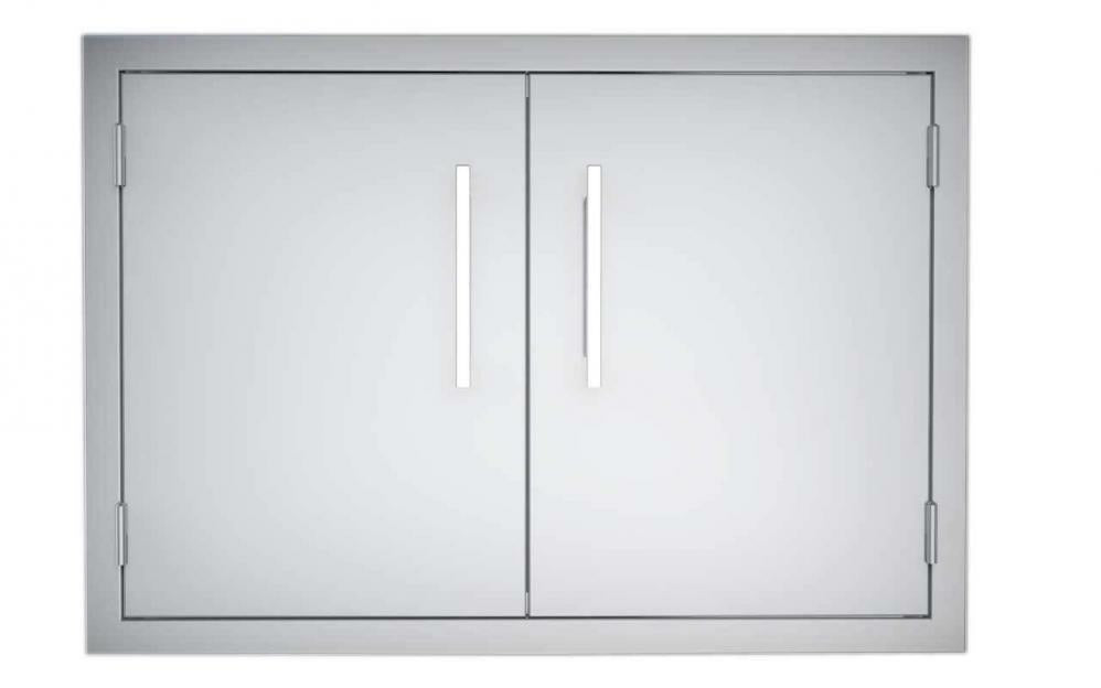 B-DD42 Double Raised Doors for Stone Island with Shelves, 42-Inch