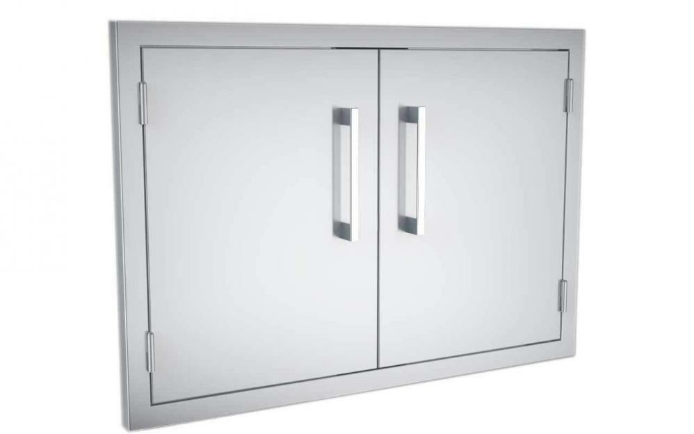 B-DD42 Double Raised Doors for Stone Island with Shelves, 42-Inch