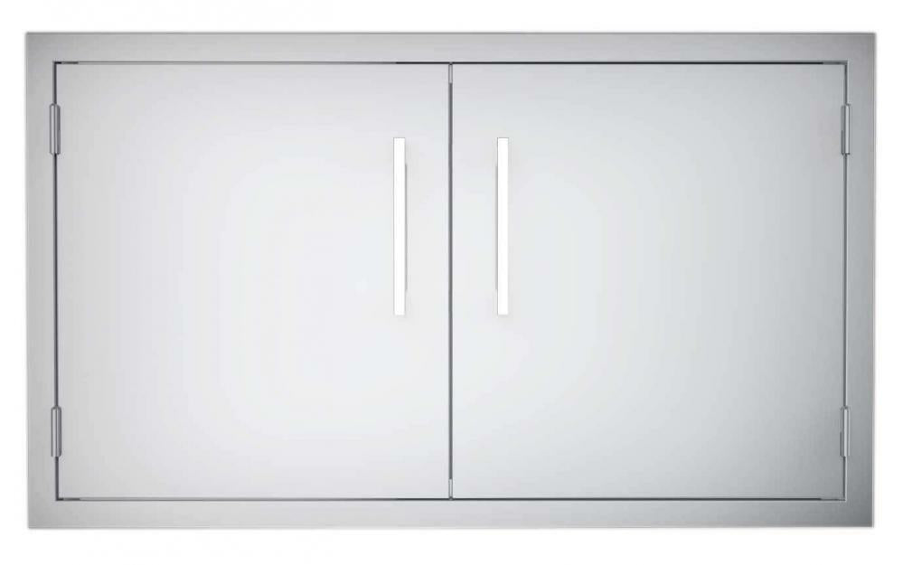 B-DD42 Double Raised Doors for Stone Island with Shelves, 42-Inch
