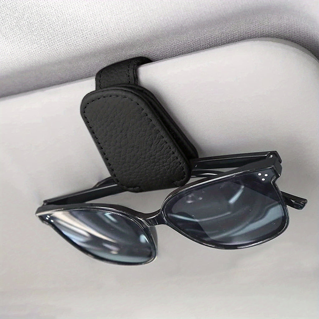 Sunglasses Holders For Car, Magnetic Genuine Leather Sunglasses Clip For Car Visor, Glasses Hanger Clip, Car Interior Visor Accessories