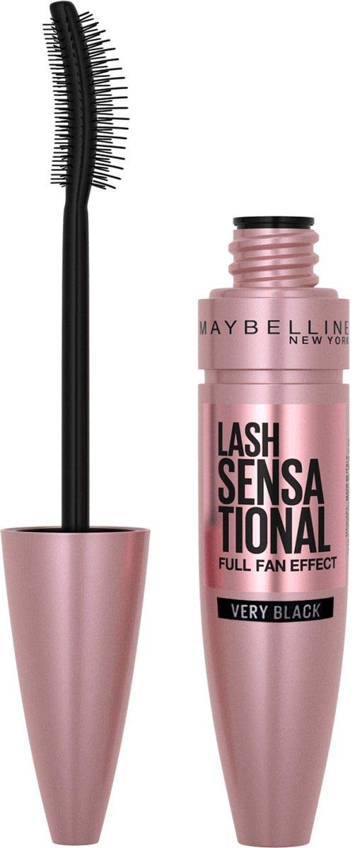Maybelline New York Lash Sensational Washable Mascara, Lengthening and Volumizing for a Full Fan Effect, Very Black, 1 Count