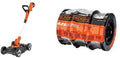 BLACK+DECKER MTE912 6.5-Amp Electric 3-in-1 Trimmer/Edger and Mower, 12" WITH BLACK+DECKER AF-100-3ZP 30ft 0.065" Line String Trimmer Replacement Spool, 3-Pack