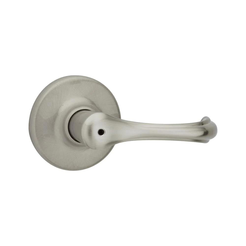 Dorian Satin Nickel Privacy Bed/Bath Door Lever with Microban Antimicrobial Technology