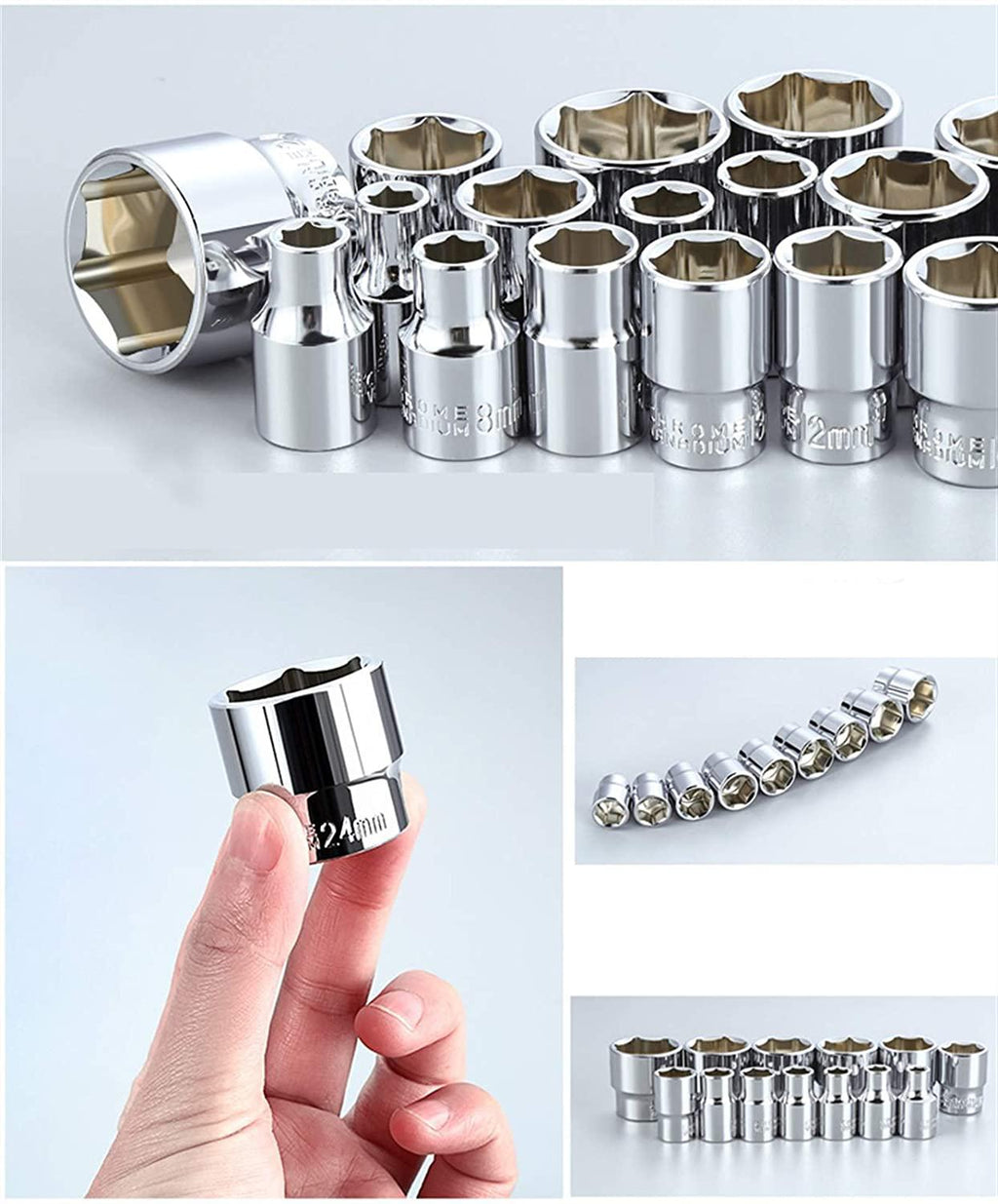 YUOP Hand Tools Socket Set Universal Car Repair Tool Ratchet Set Torque Wrench Combination Bit A Set of Keys Multifunction Tools (Color : 82pcs)