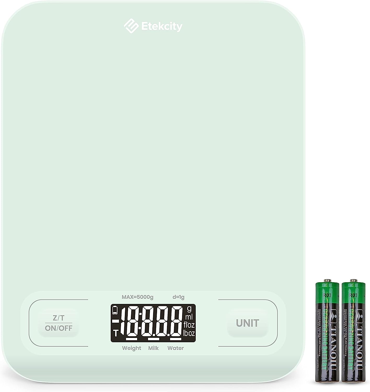 Etekcity Food Kitchen Scale, Digital Grams and Ounces for Weight Loss, Baking, Cooking, Keto and Meal Prep, LCD Display, Medium, Green