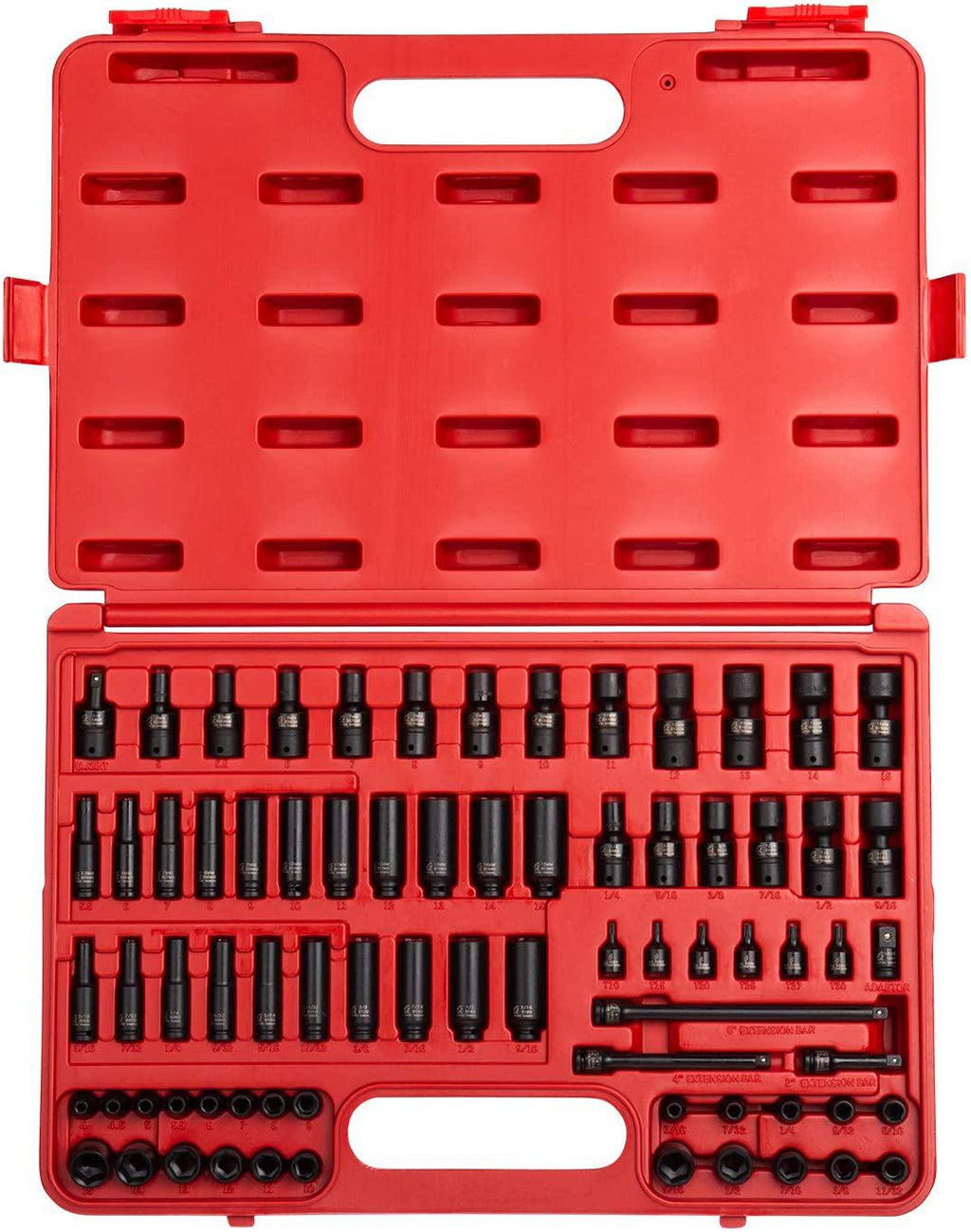 Sunex Tools 1874 1/4" Drive  Fractional and Metric Impact Sockets Set