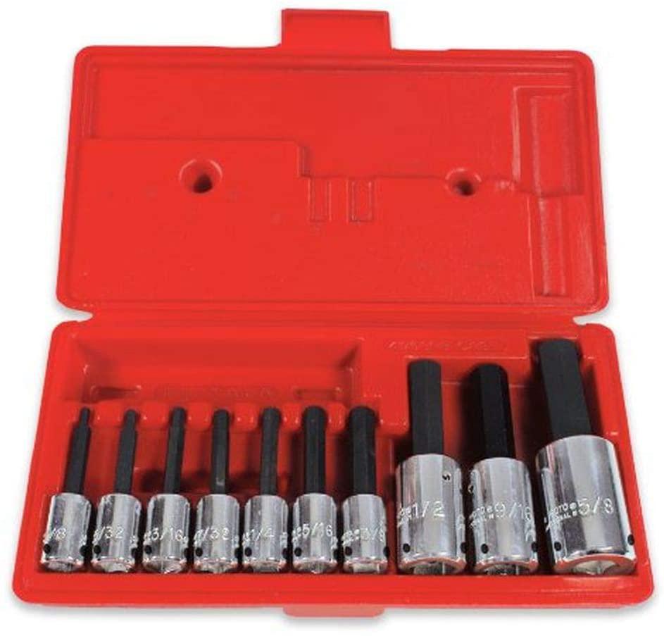 Stanley Proto Tether-Ready J4900A-TT 3/8-inch &amp; 1/2-inch Drive 10 Piece Hex Bit Set