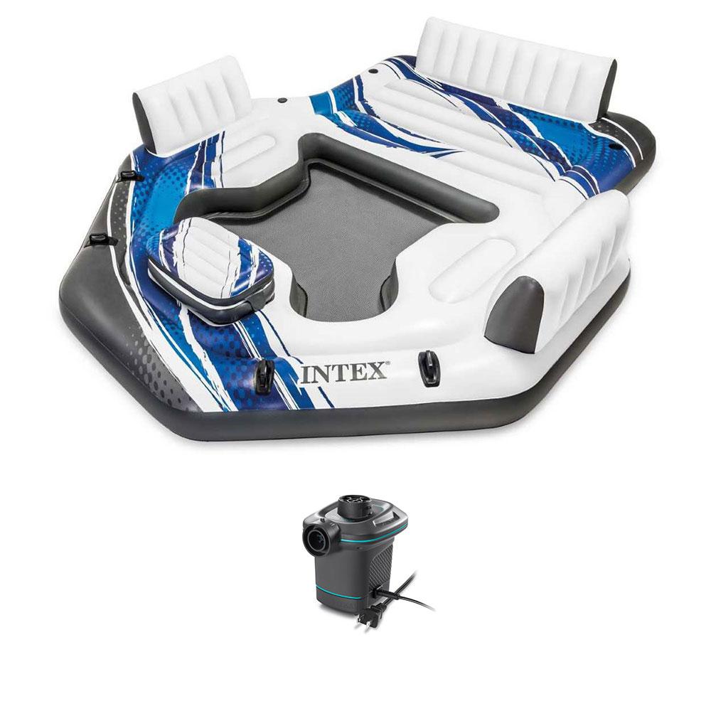 Adult 5 Seat Pool Float w/  Fill AC Electric Air Pump