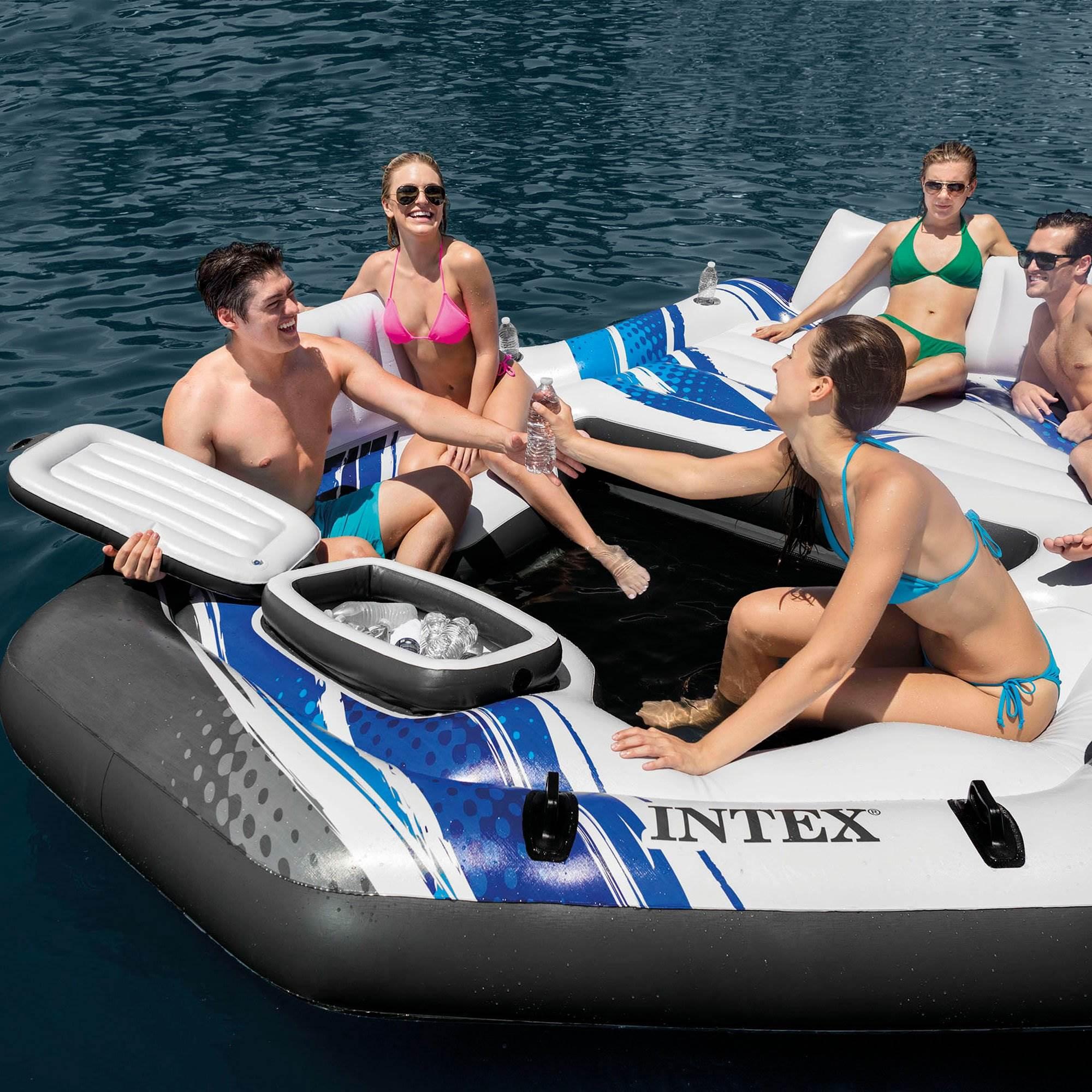 Adult 5 Seat Pool Float w/  Fill AC Electric Air Pump