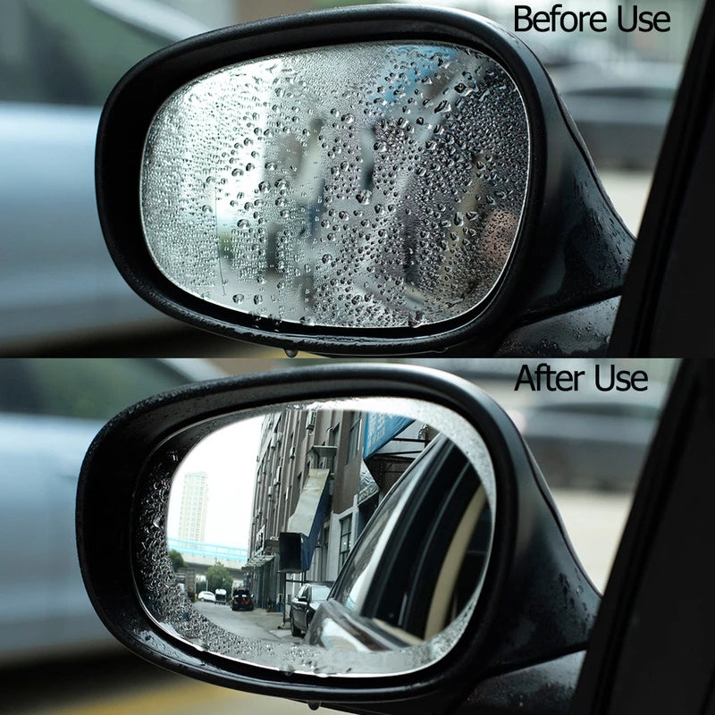 Keep Your Car Rear Lenses Clear &amp; Protected in Rainy Weather with These 2pcs Anti-Rain Clear Film Stickers!