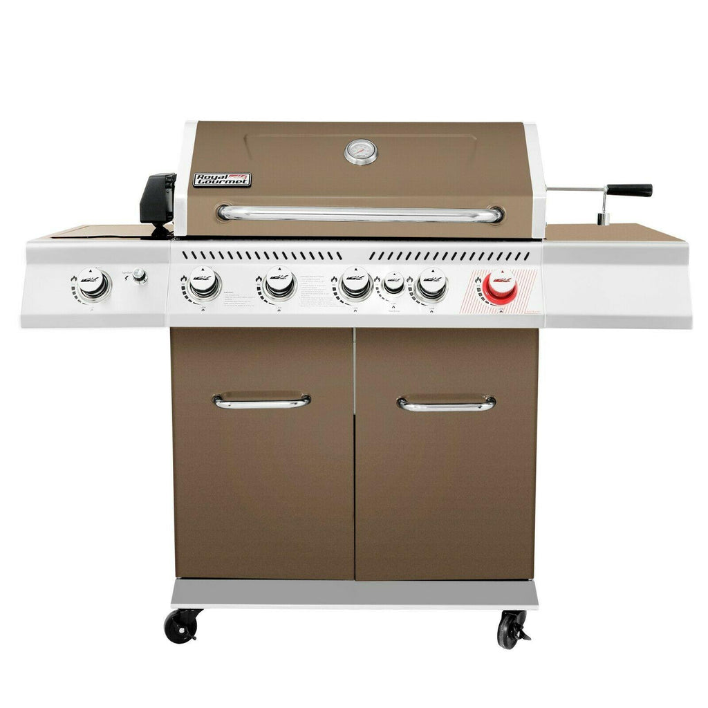 5-Burner Barbecue Cabinet Style Propane Gas Grill Coffee GA5403C