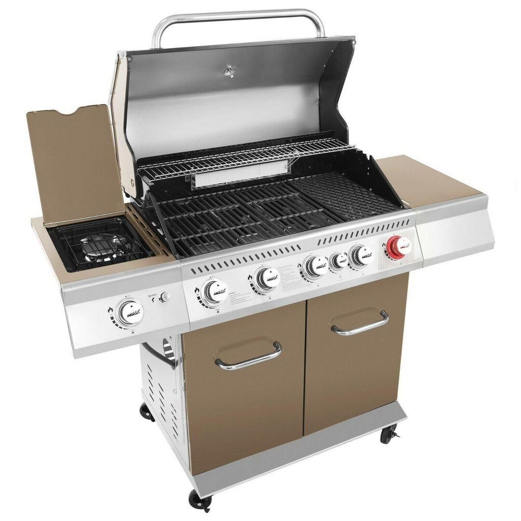 5-Burner Barbecue Cabinet Style Propane Gas Grill Coffee GA5403C