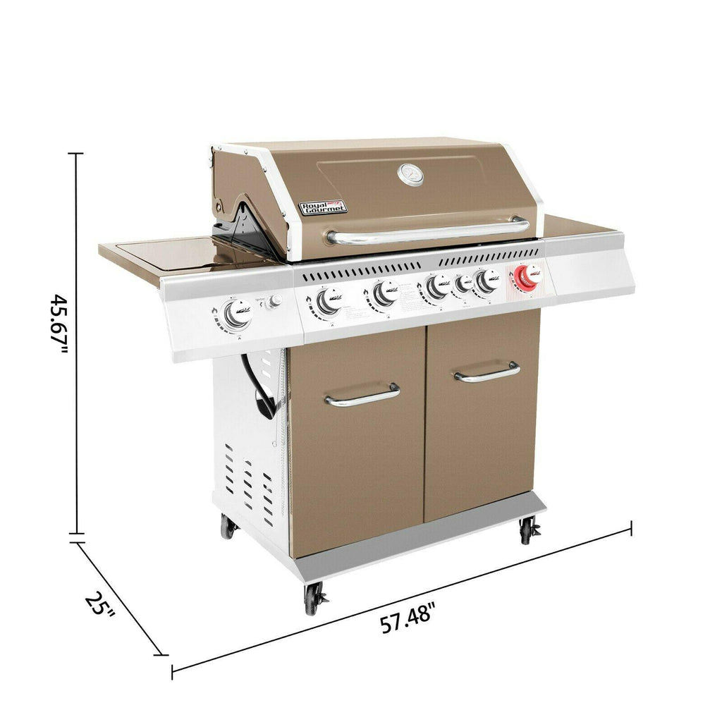 5-Burner Barbecue Cabinet Style Propane Gas Grill Coffee GA5403C