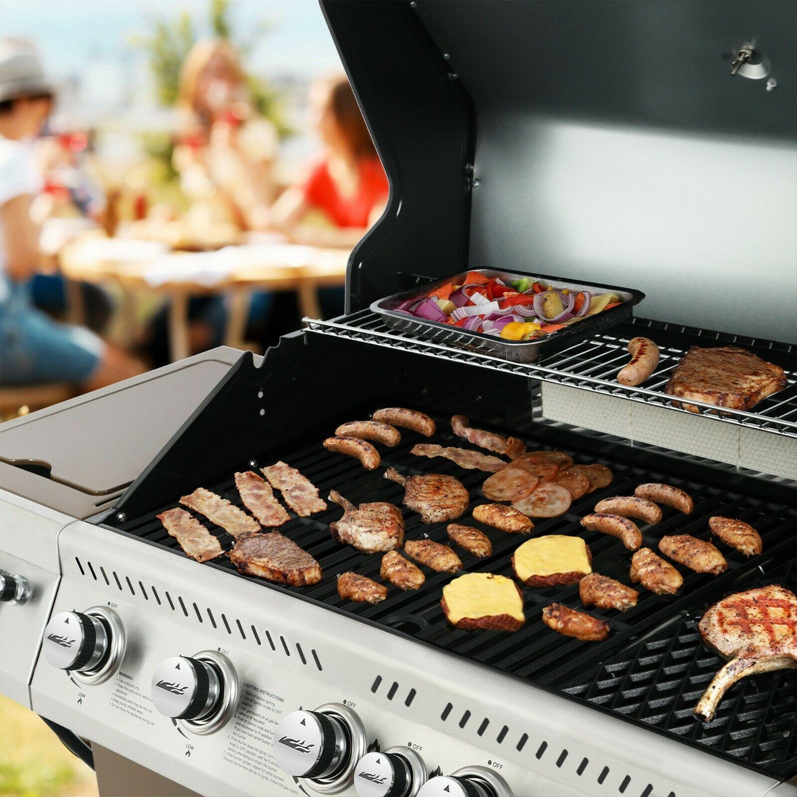 5-Burner Barbecue Cabinet Style Propane Gas Grill Coffee GA5403C