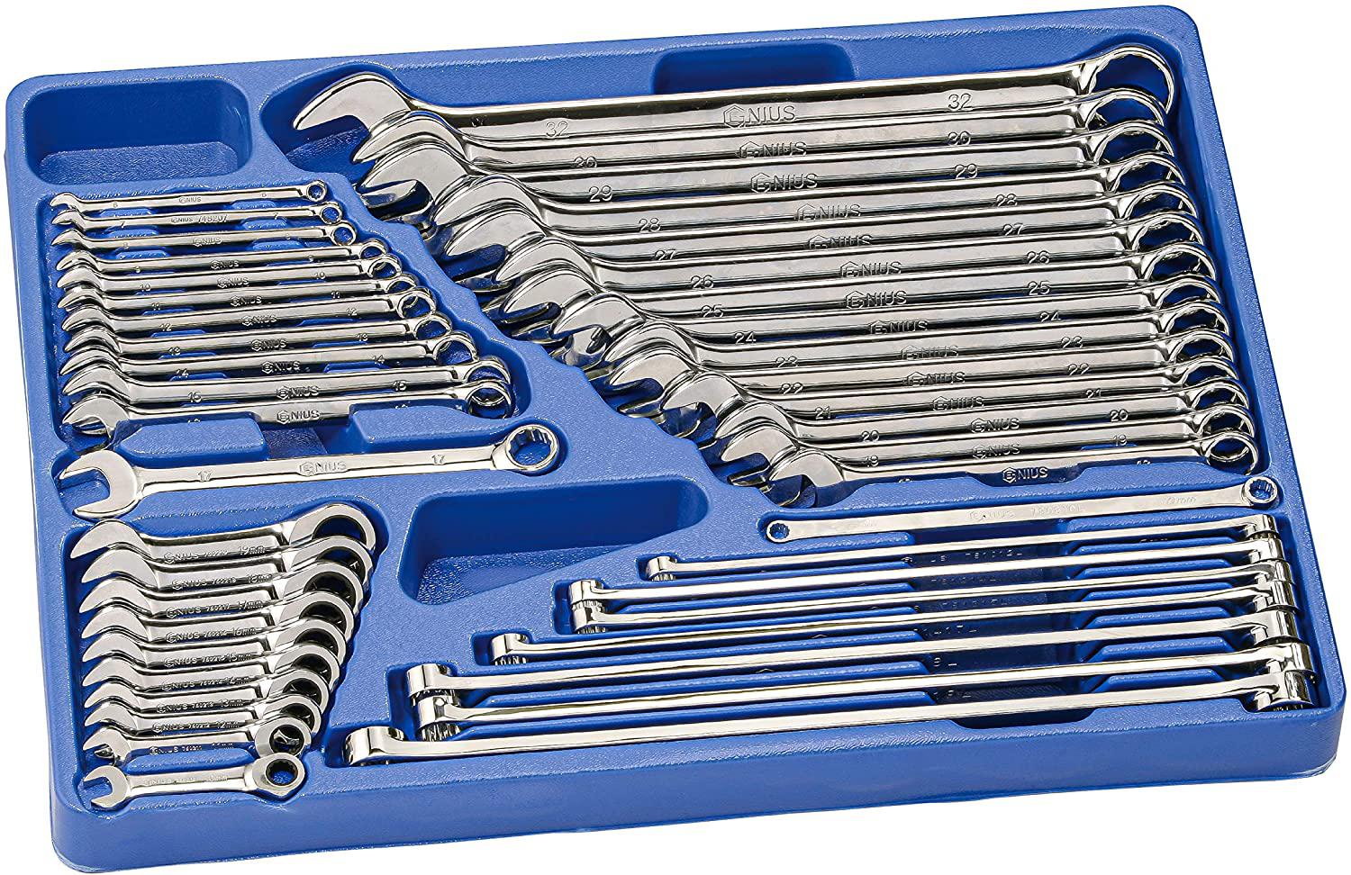 Genius Tools 44PC Metric Complete Wrench Set - MS-044M