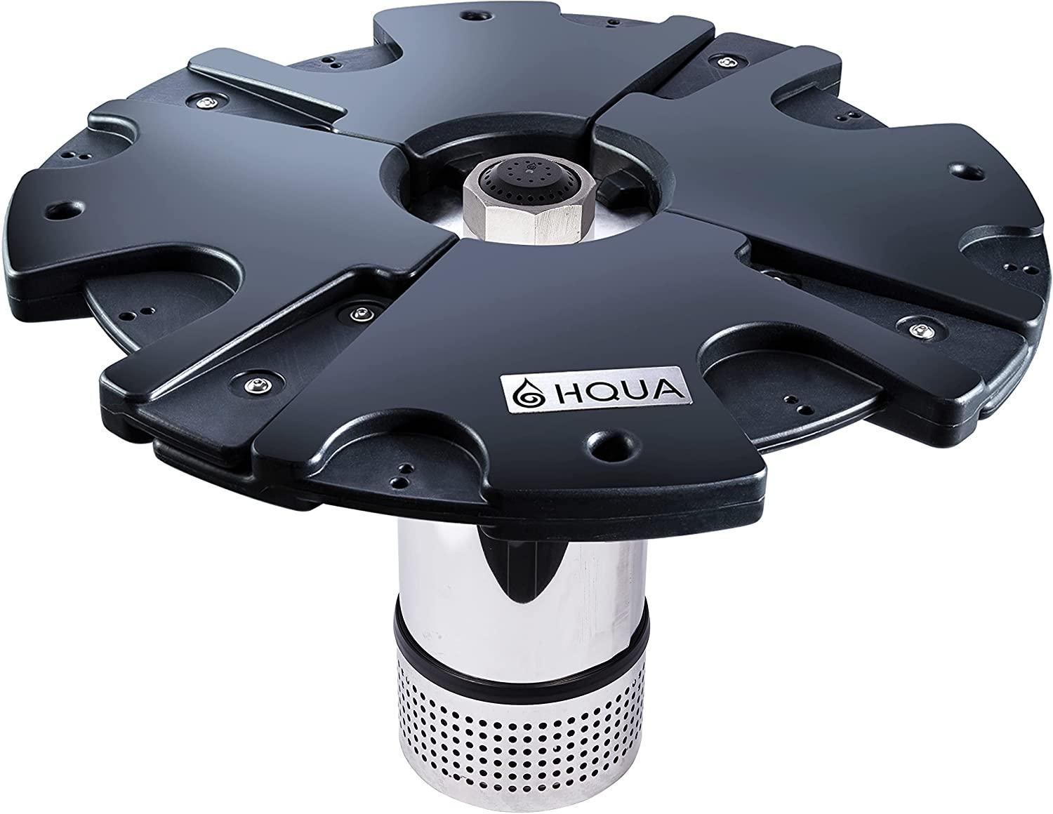 HQUA-FS02 110V, 1/4HP, OD(φ) 32” LarPond Floating Fountain with 9000 GPH Fountain Pump, 100’ Power Cord, Classic Crown Spray Pattern 6’x25’