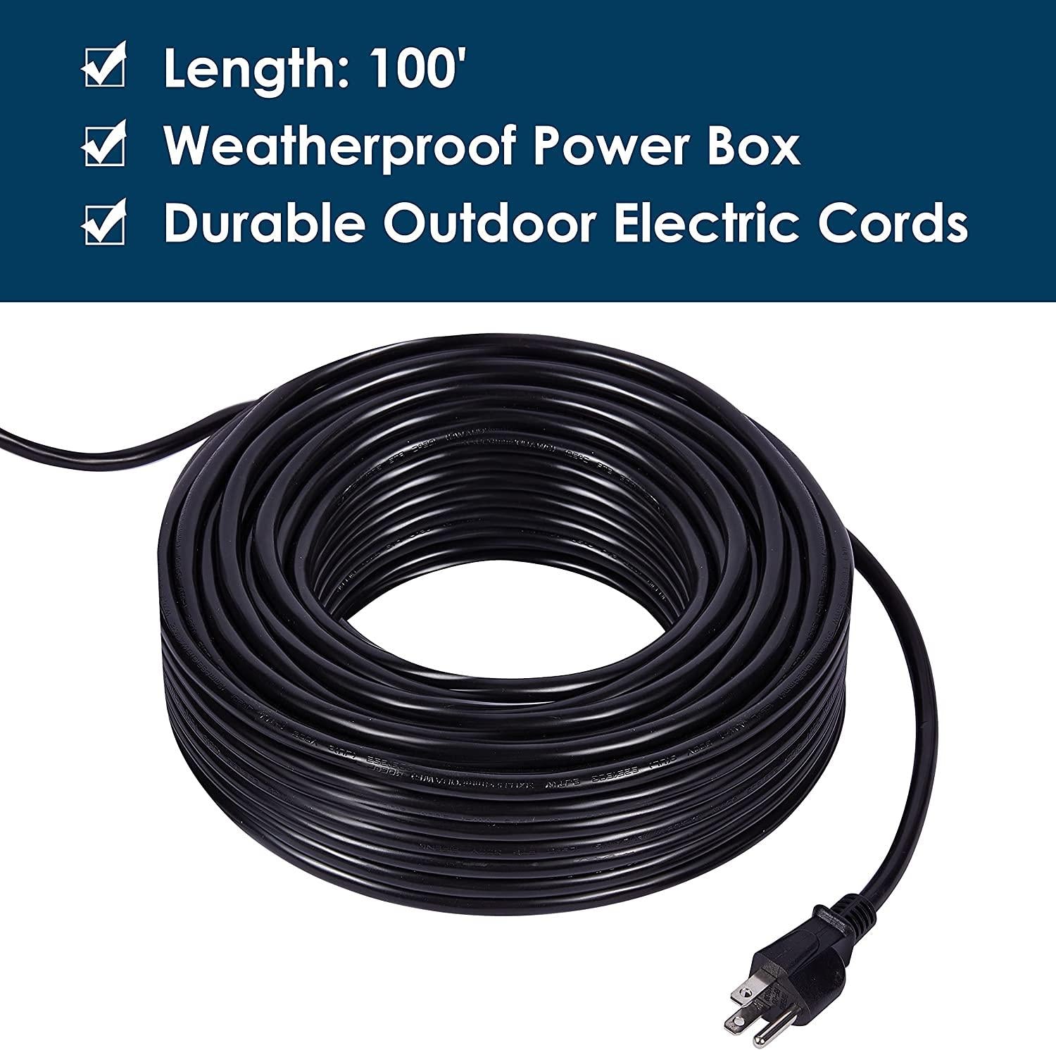 HQUA-FS02 110V, 1/4HP, OD(φ) 32” LarPond Floating Fountain with 9000 GPH Fountain Pump, 100’ Power Cord, Classic Crown Spray Pattern 6’x25’