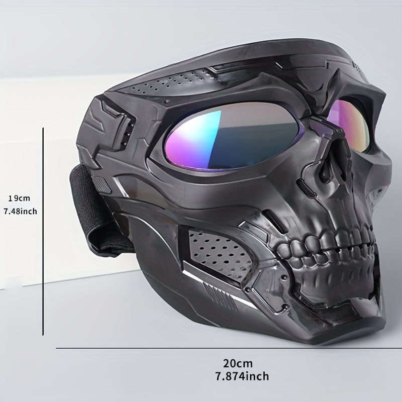 Skull Mask, Tactical Full Face Protection Outdoor Cycling Windproof Goggles, Sports &amp; Outdoor Supplies Cross-country Motorcycle Goggles Sports Riding
