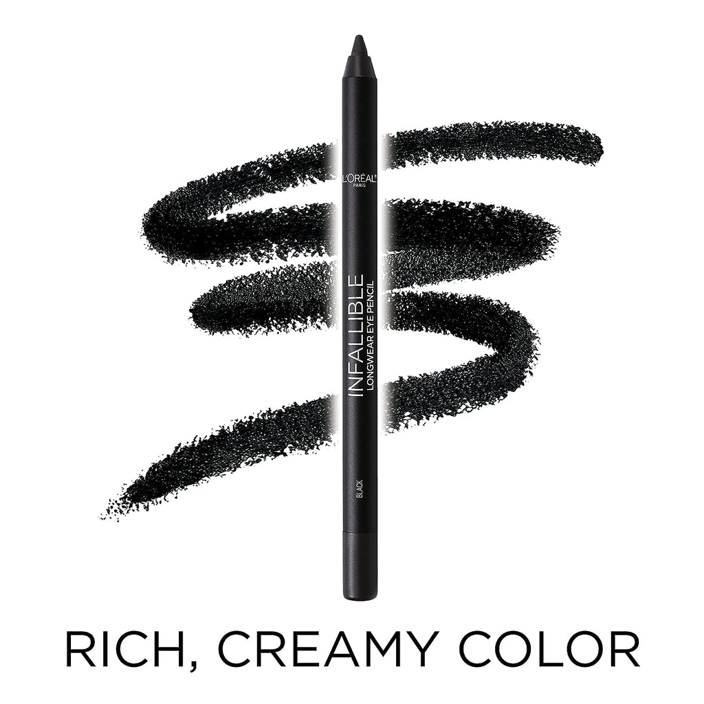 L'Oréal Paris Voluminous Original Volume Building Mascara and Infallible Eyeliner, Builds eye lashes up to 5X natural thickness, Smudge Free, Clump Free, Black, 1 kit
