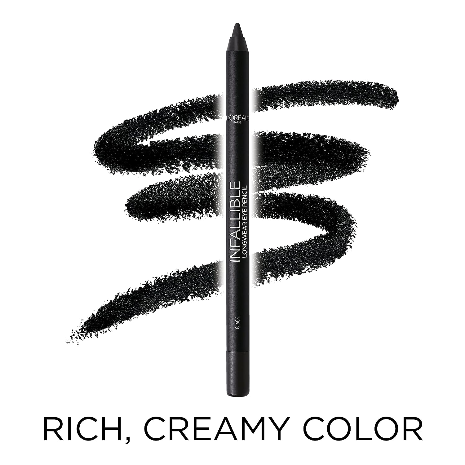 L'Oréal Paris Voluminous Original Volume Building Mascara and Infallible Eyeliner, Builds eye lashes up to 5X natural thickness, Smudge Free, Clump Free, Black, 1 kit