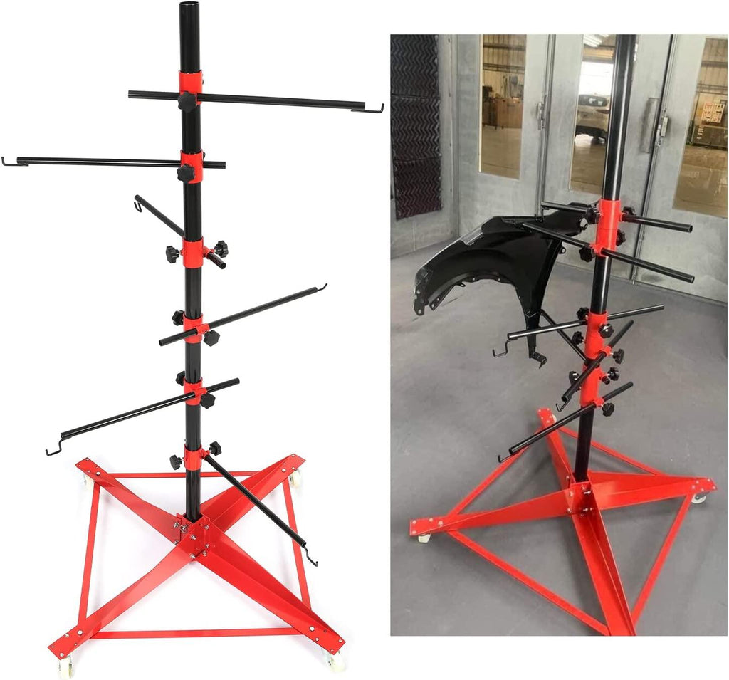 HECASA Panel Tree Paint Stand Panel Holder Adjustable Center Post Hang Automotive Doors Fenders Bumpers