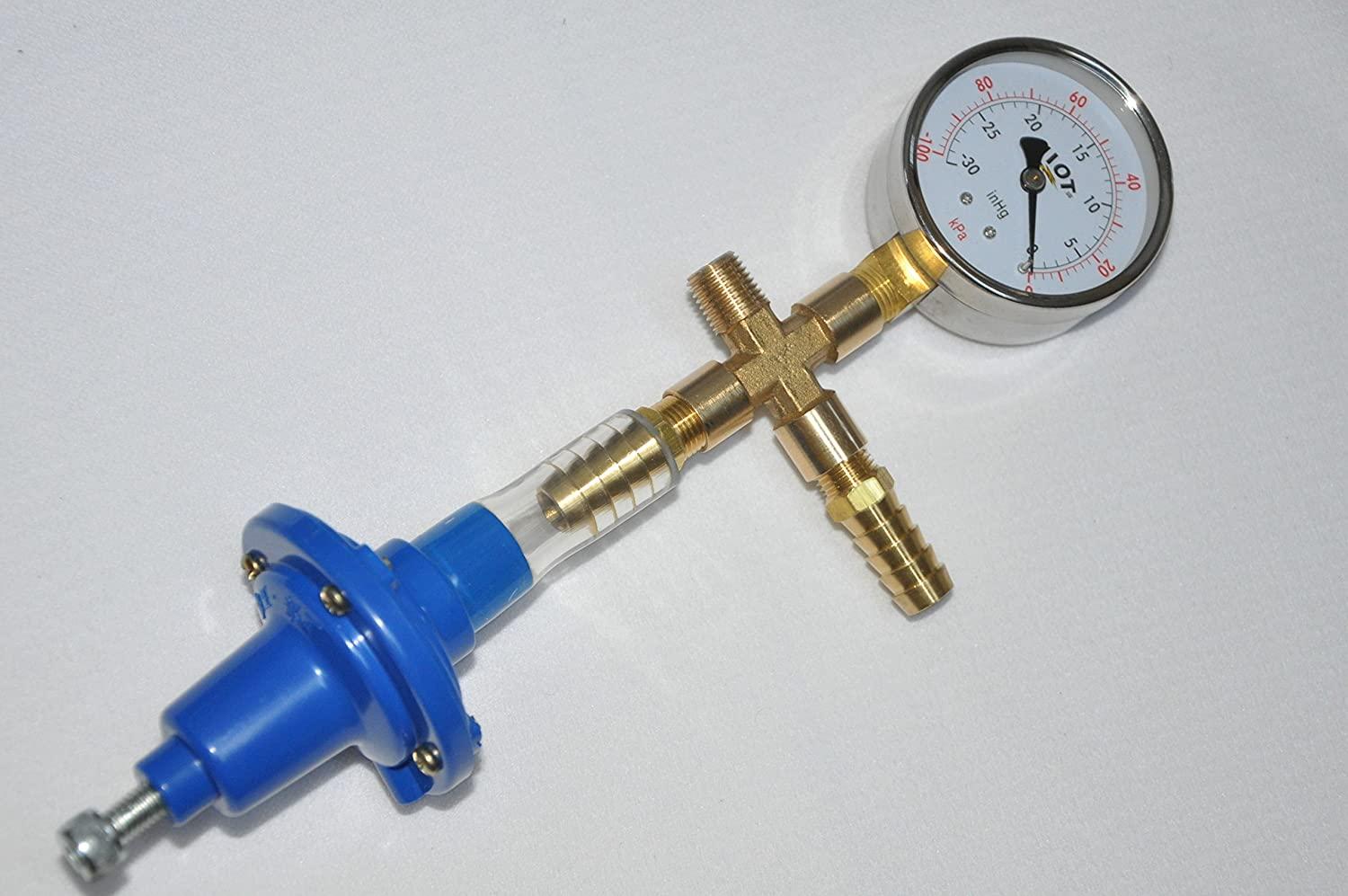 Controlled Twin Piston Oil-Less Vacuum Pump 5.5CFM 3/4HP Regulator/GauHardware Kit Pressure Control Oil- Clean No Oil Mist