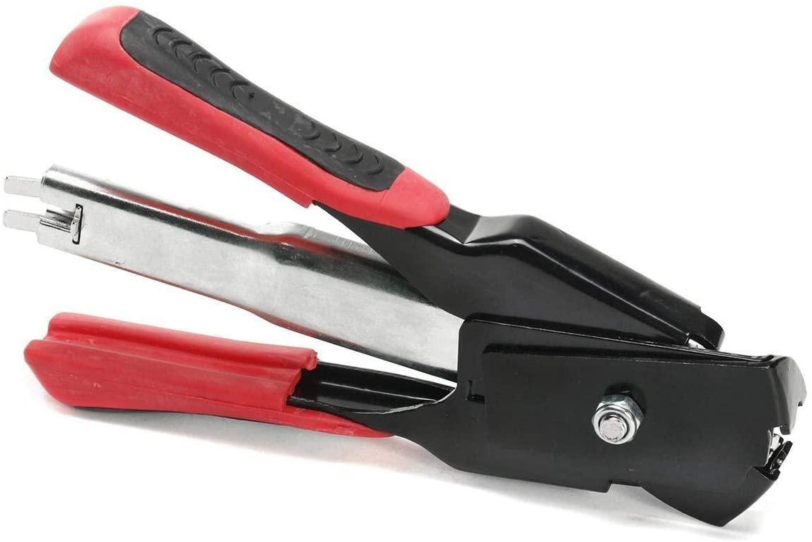 Pliers Tool Pliers Hand Tool， with 2500 C Clips Spring Loaded Fastening CaClamp Fences Hog Ring Pliers