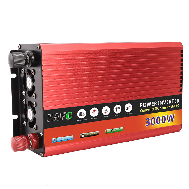 3000W Portable Inverter DC 12V To AC 110V Power Inverter  Portable Car Power Bank VoltaConverter Solar Inverters Multi Functional Vehicle Inverter