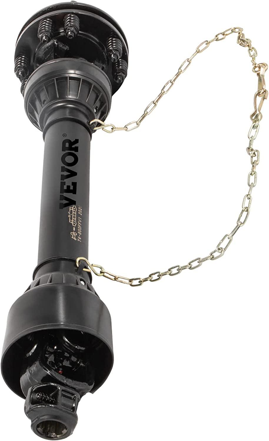 PTO Shaft, 1-3/8" PTO Drive Shaft, 6 Spline Both Ends PTO Driveline Shaft, Series 5 Tractor PTO Shaft, 43"-57" Brush Hog PTO Shaft, Black PTO Shaft w/Slip Clutch for Bush Hog/Finish Mower
