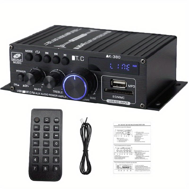High Quality 1 Set 800W 2 Channel BT Mini HIFI Power Amplifier Audio Stereo Amp Home Car FM