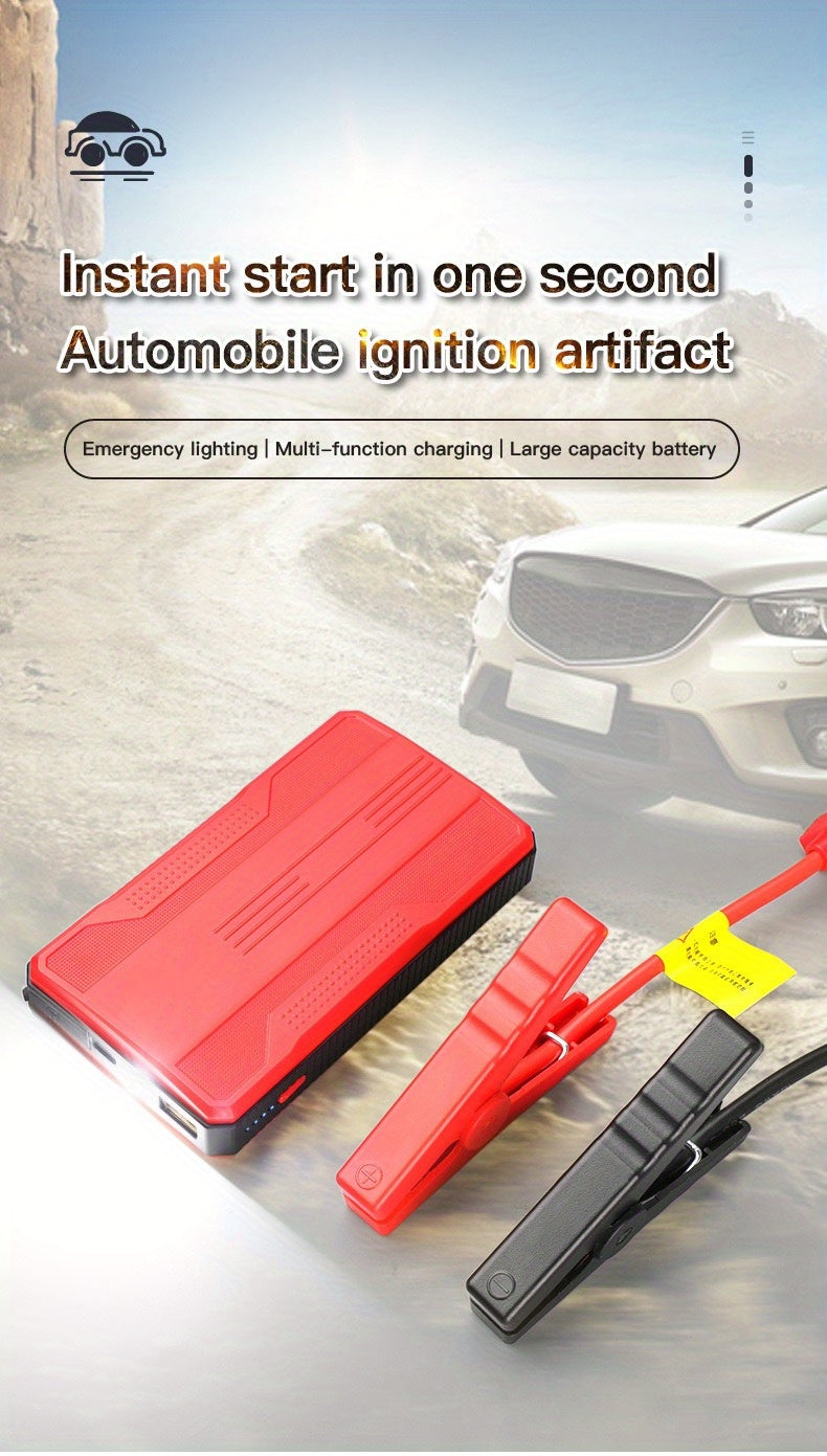 6000mAh Portable Emergency Car Jump Starter: Boost Your Petrol Or Diesel Vehicle Instantly!