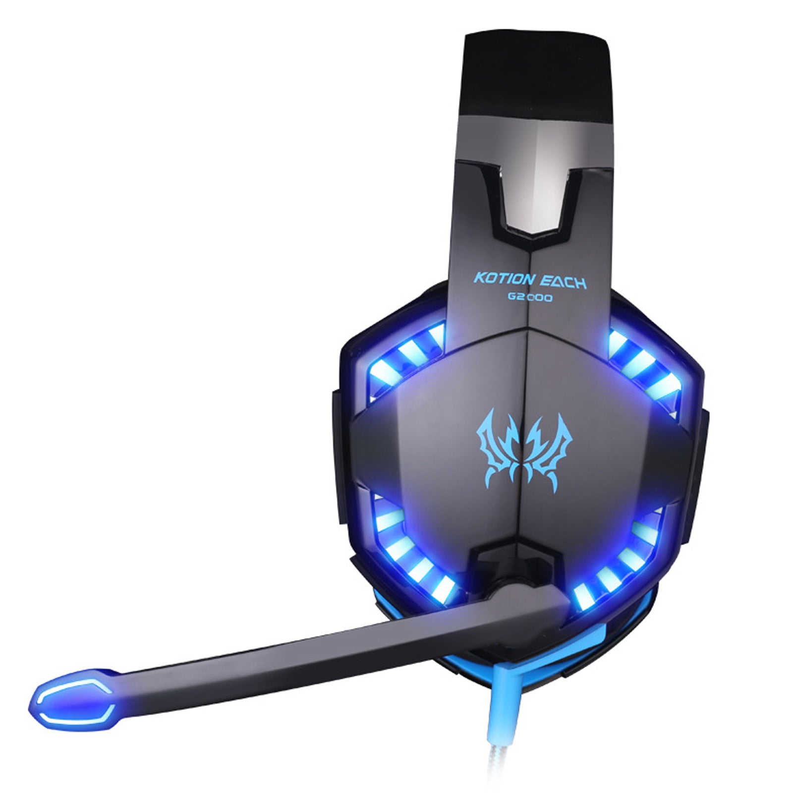 G2000 Gaming Headset: Experience Immersive Audio With Noise Cancelling Mic, LED Lights &amp; Soft Memory Earmuffs