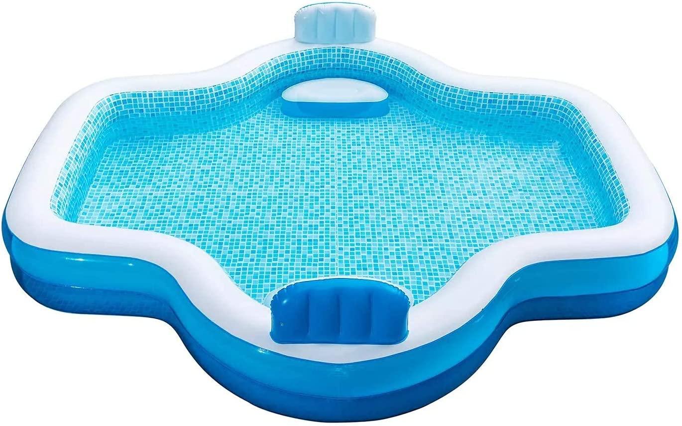 members mark elegant family pool 10 feet long 2 inflatable seats with backrests. new version