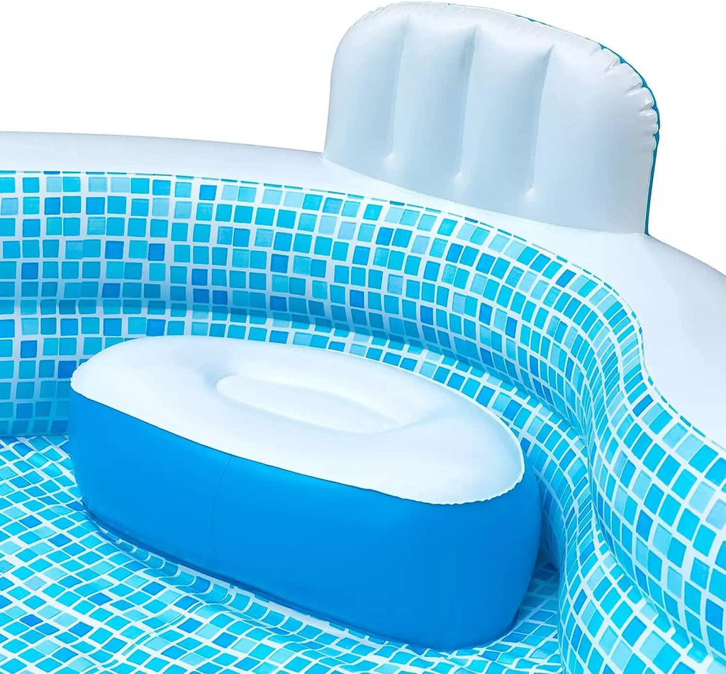 members mark elegant family pool 10 feet long 2 inflatable seats with backrests. new version