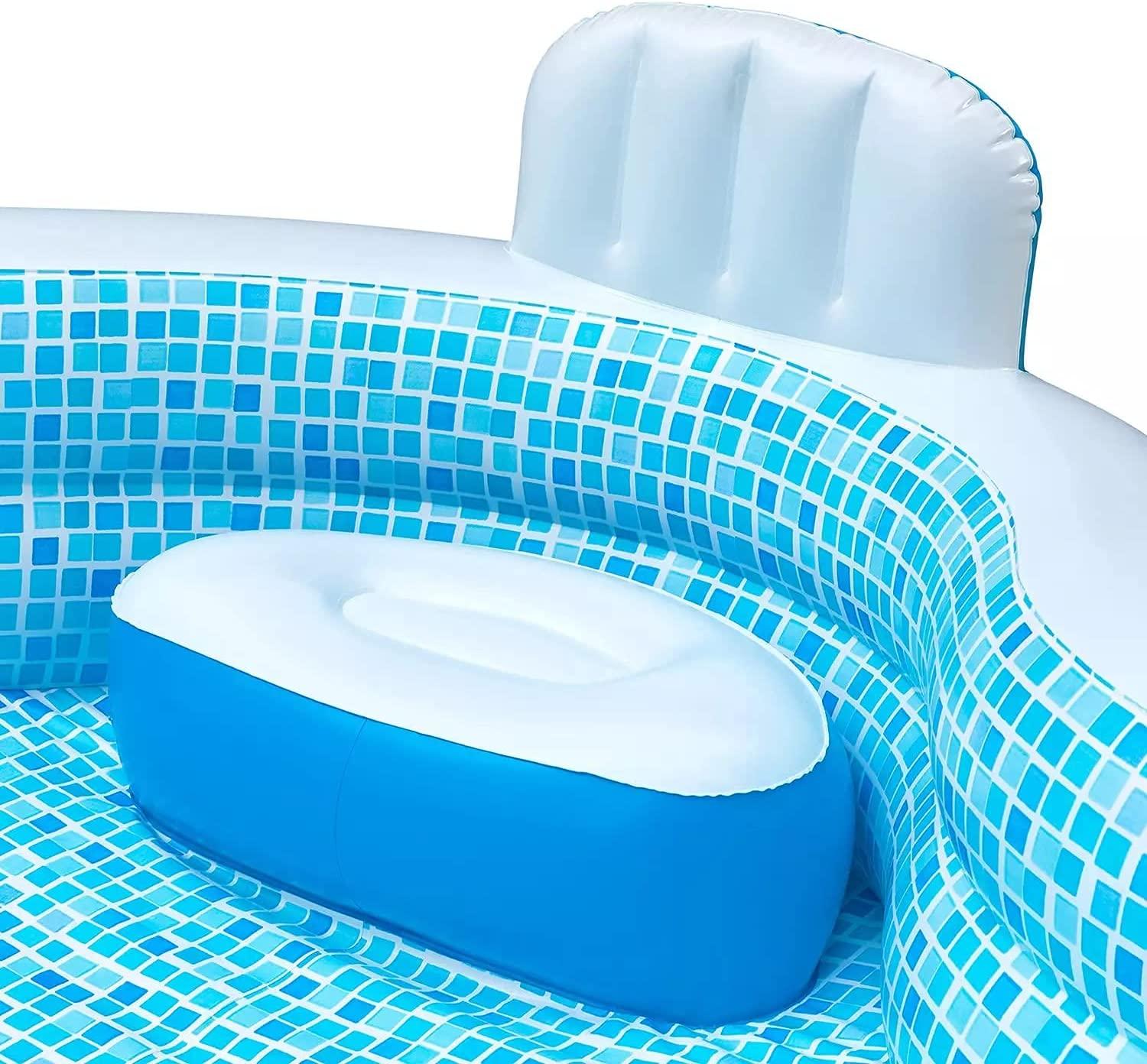 members mark elegant family pool 10 feet long 2 inflatable seats with backrests. new version