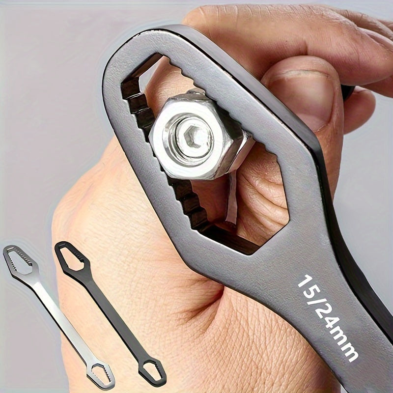 1pc 3-24mm Multi-functional Double Head Wrench Household Tools Universal Self-tightening Adjustable Special-shaped Wrench Portable Hand Tools