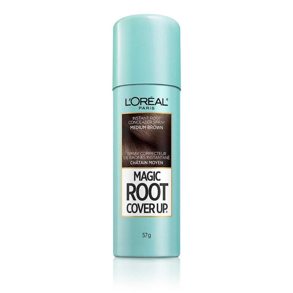 L'Oreal Paris Magic Root Cover Up Gray Concealer Spray, Medium Brown, 2 Oz(Packaging May Vary)