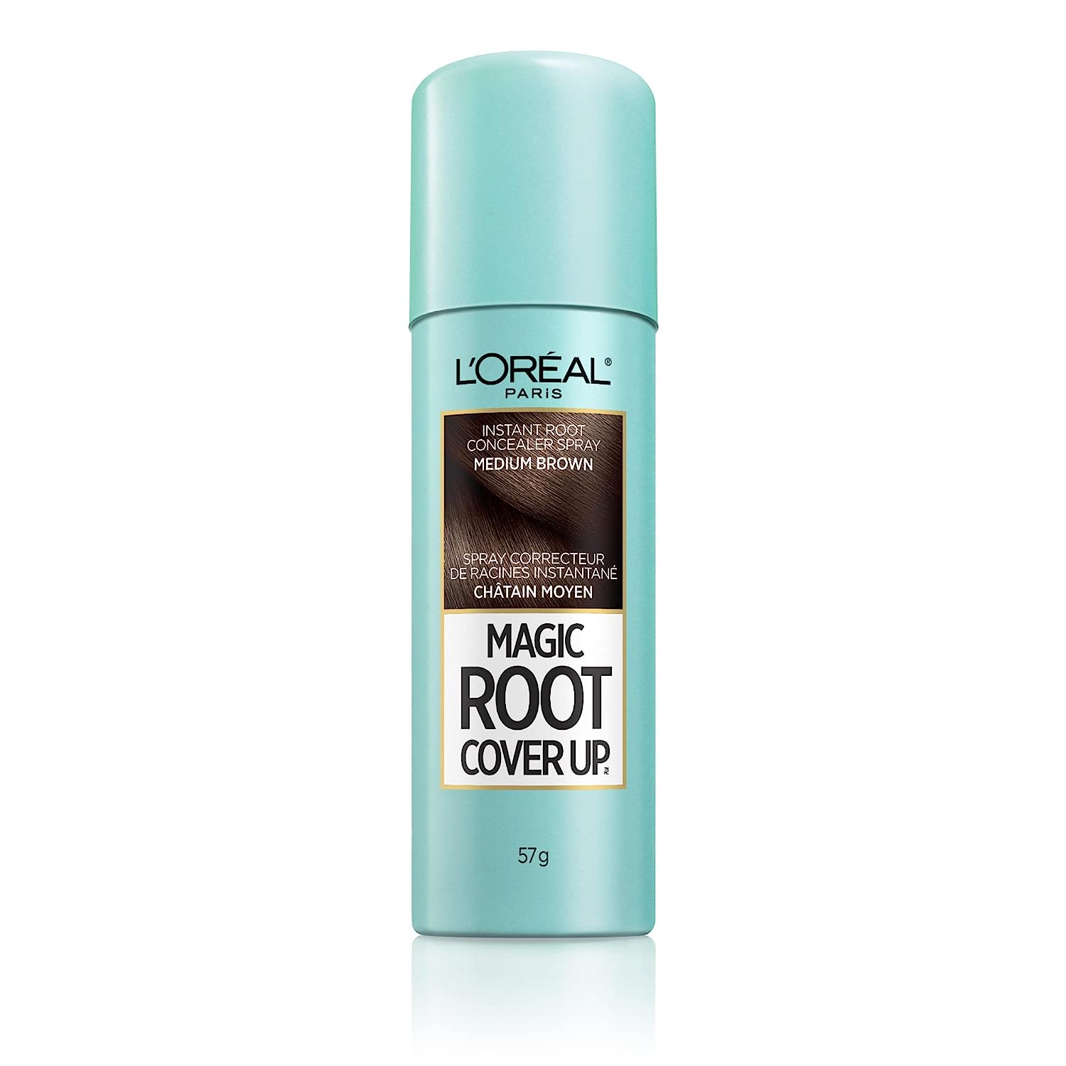 L'Oreal Paris Magic Root Cover Up Gray Concealer Spray, Medium Brown, 2 Oz(Packaging May Vary)