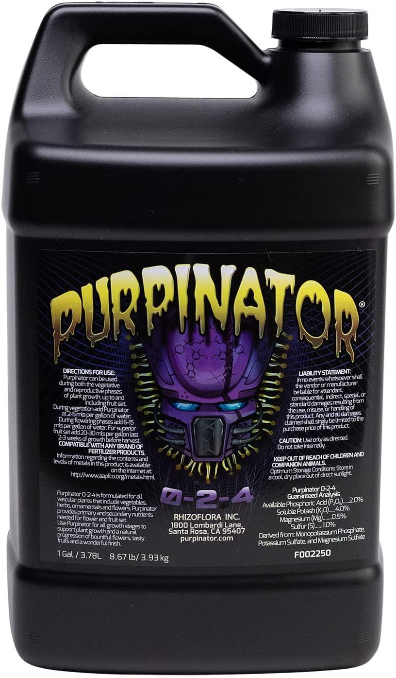 Purpinator - Liquid Nutrient Additive for Flowering and Fruiting Plants, For Use in Hydroponics and Soil, 1 gal.