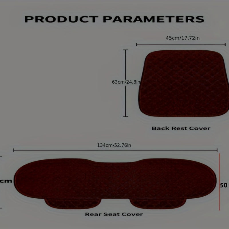 Plush Car Seat Cover Rear Cushion Breathable Protector Mat Pad Universal Auto Interior Back Rear Backrest Seat Cushion