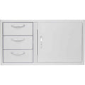 39-Inch  Steel Access Door & Triple Drawer Combo