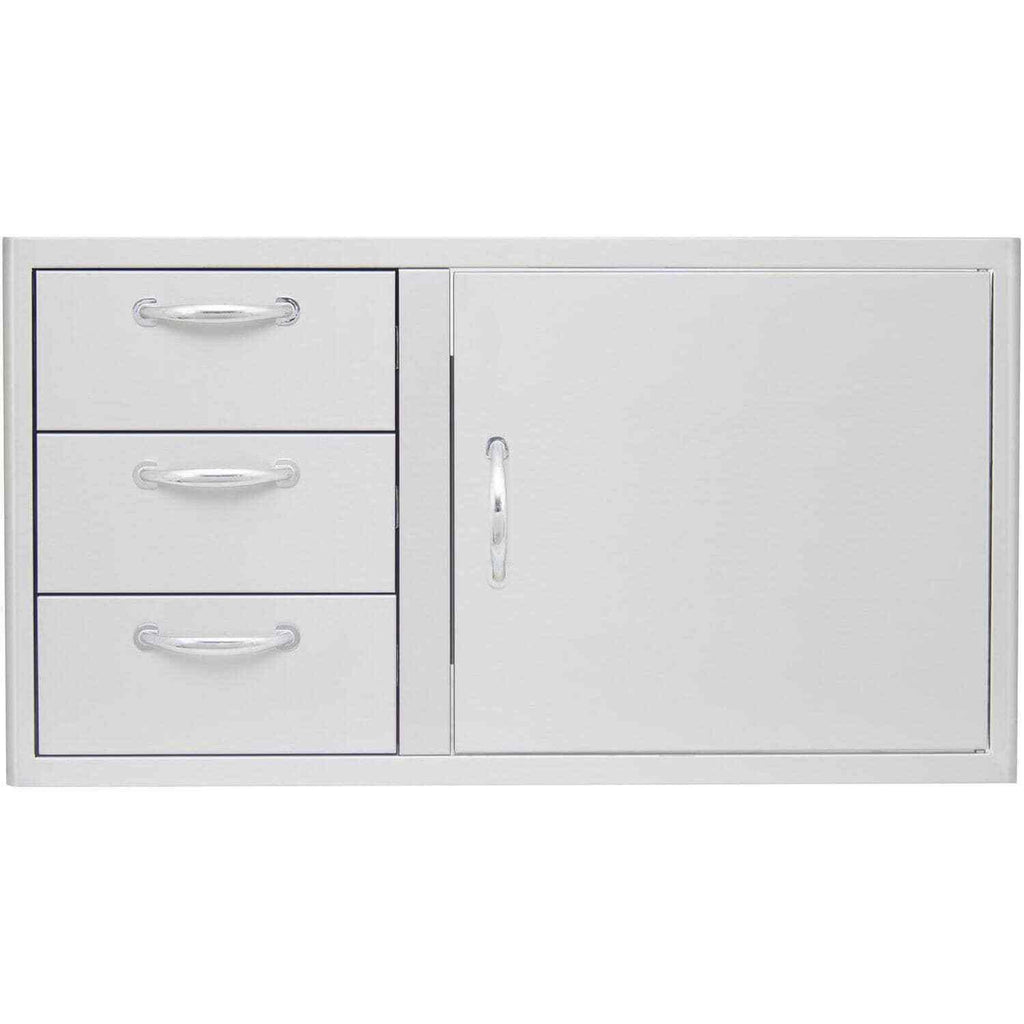 39-Inch  Steel Access Door & Triple Drawer Combo