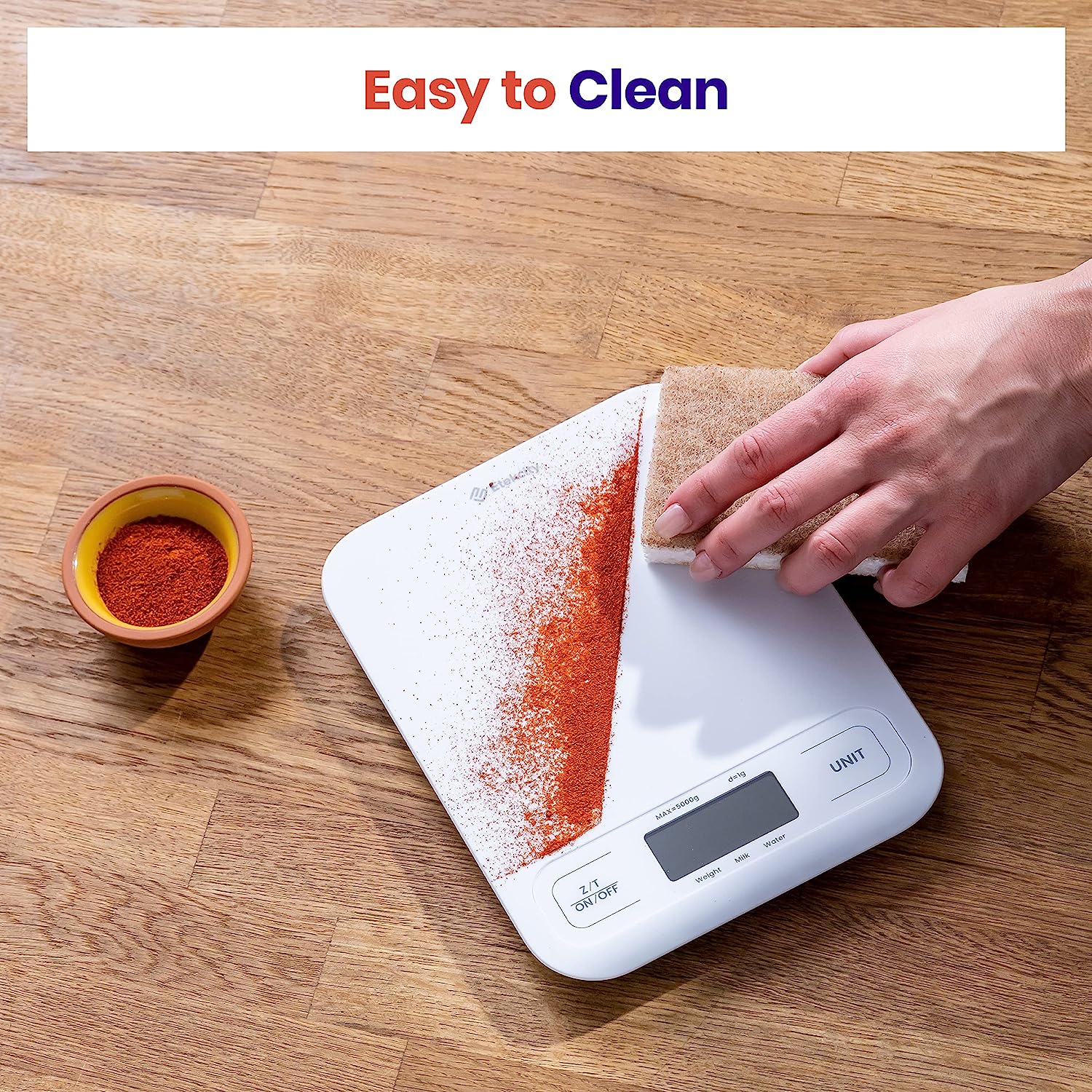 Etekcity Food Kitchen Scale, Digital Grams and Ounces for Weight Loss, Baking, Cooking, Keto and Meal Prep, Large, White