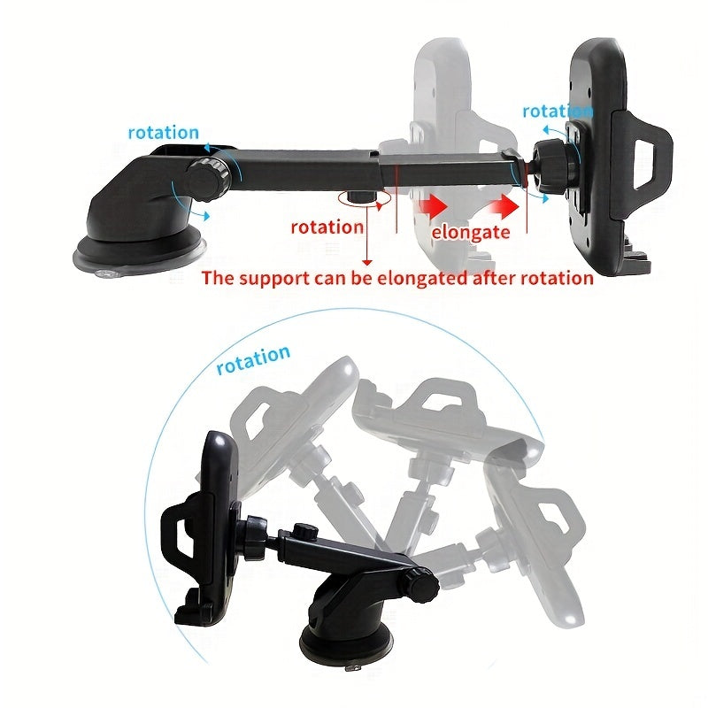 Car Suction Cup Navigation Bracket Telescopic Rod Universal Mobile Phone Bracket