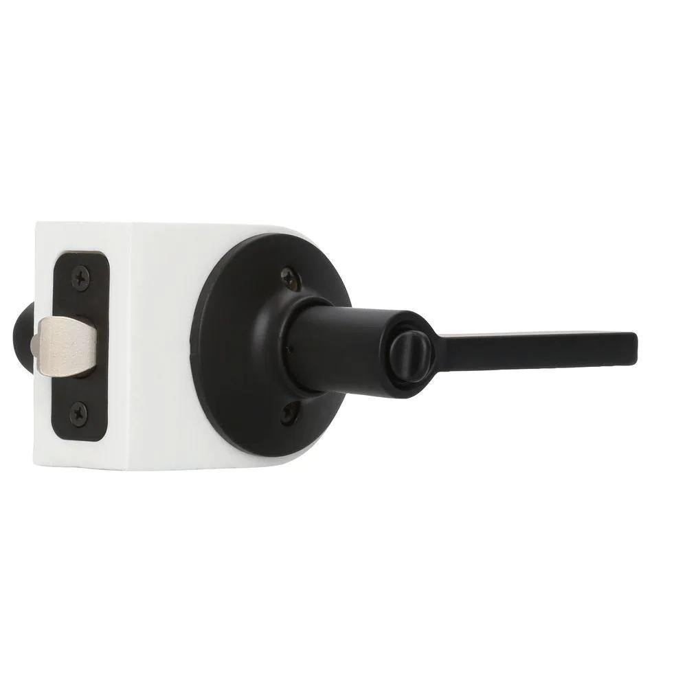 Custom Latitude Matte Black Keyed Entry Door Lever