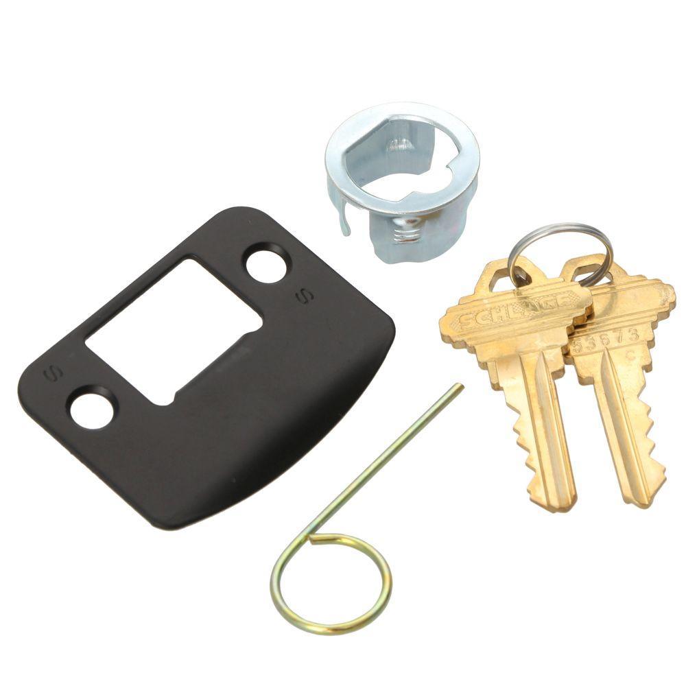 Custom Latitude Matte Black Keyed Entry Door Lever