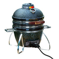 Vision Icon 101 Electric and Charcoal Kamado Grill in Black