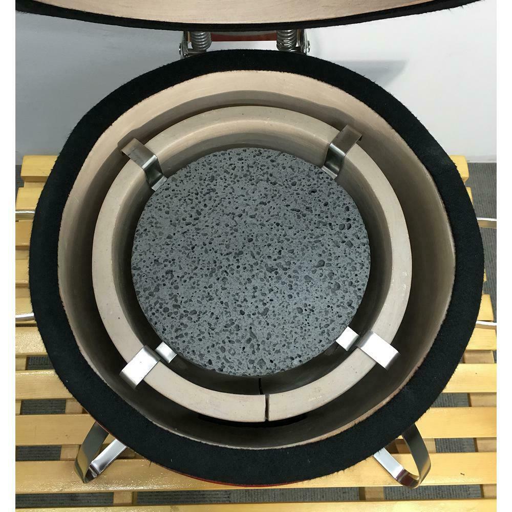 Vision Icon 101 Electric and Charcoal Kamado Grill in Black
