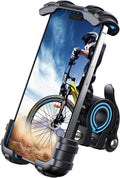 Lamicall Bike Phone Holder, Motorcycle Phone Mount - Motorcycle Handlebar Cell Phone Clamp, Scooter Phone Clip for iPhone 14 Plus/Pro Max, 13 Pro Max, S9, S10 and More 4.7" - 6.8" Smartphones, Blue