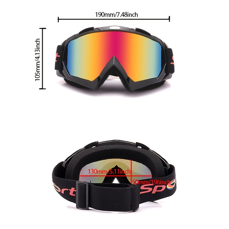 Windproof Motorcycle Glasses Sports Goggles, ATV Windbreak Sand Safety Goggles For Helmet Motorbike Motorcycles Goggles